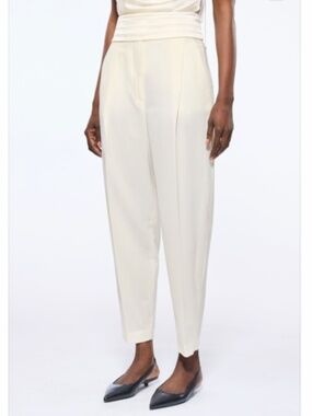 Erika Cavallini Ivory Wool Pants Size 4